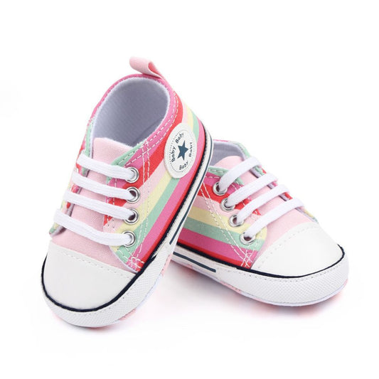 Colorful Striped Toddler Canvas Shoes