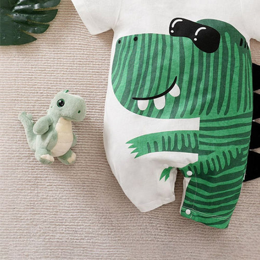 Dinosaur Wearing Goggles Half Romper for Kids