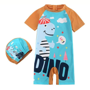 Baby Boy Dinosaur Rash Guard Swimsuit