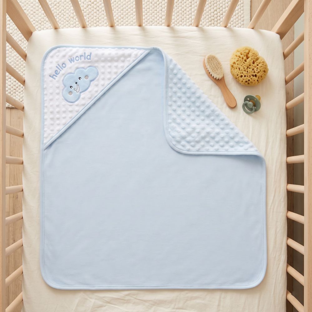 Hello World Hooded Blanket for Babies & Toddlers