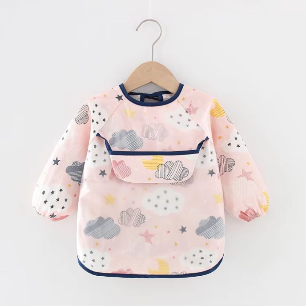 Baby Long Sleeve Waterproof Feeding Apron Bib