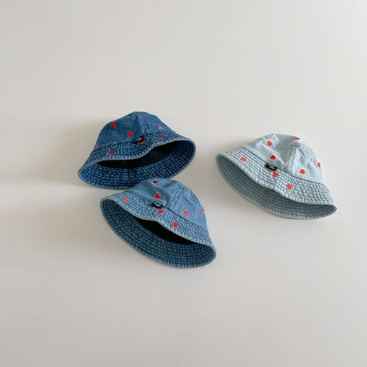 Latest Designer Denim Bucket Hat For Kids 3 - 7 Years