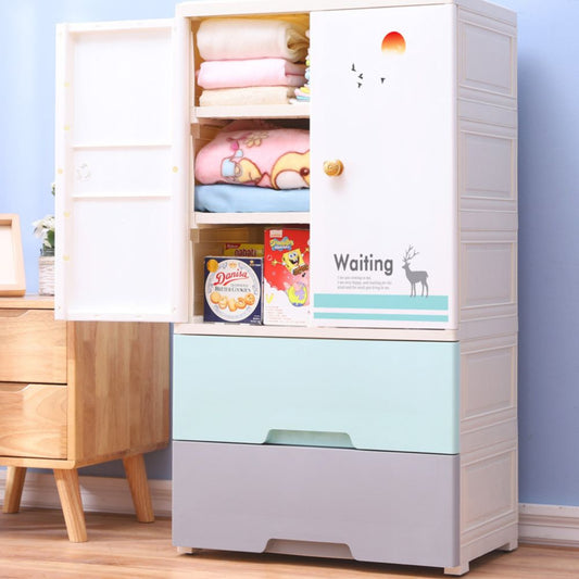 5 Layer Thickened Fibre Plastic Almirah Cupboard, Storage Drawers Baby Cabinet