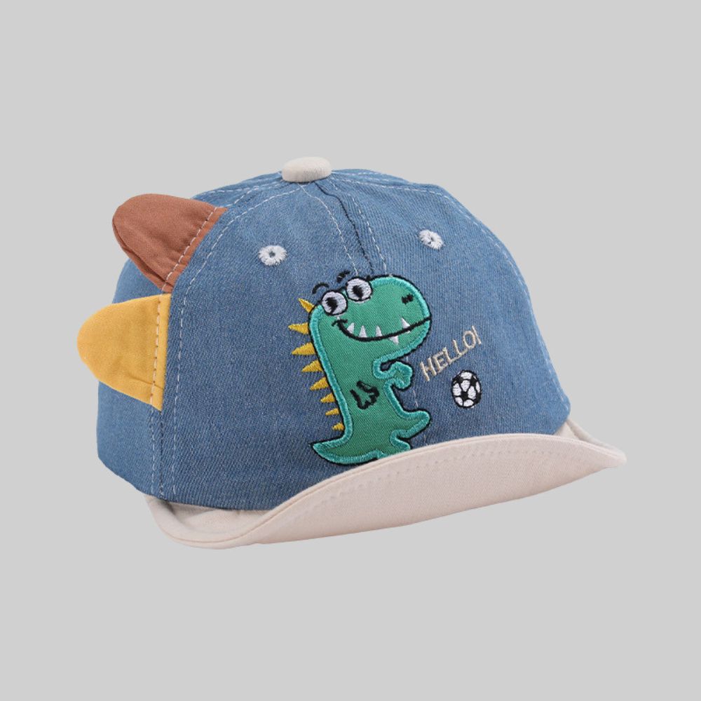 Breathable Stylish Cute Dinosaur Logo Cap For Baby 1 - 3 Year