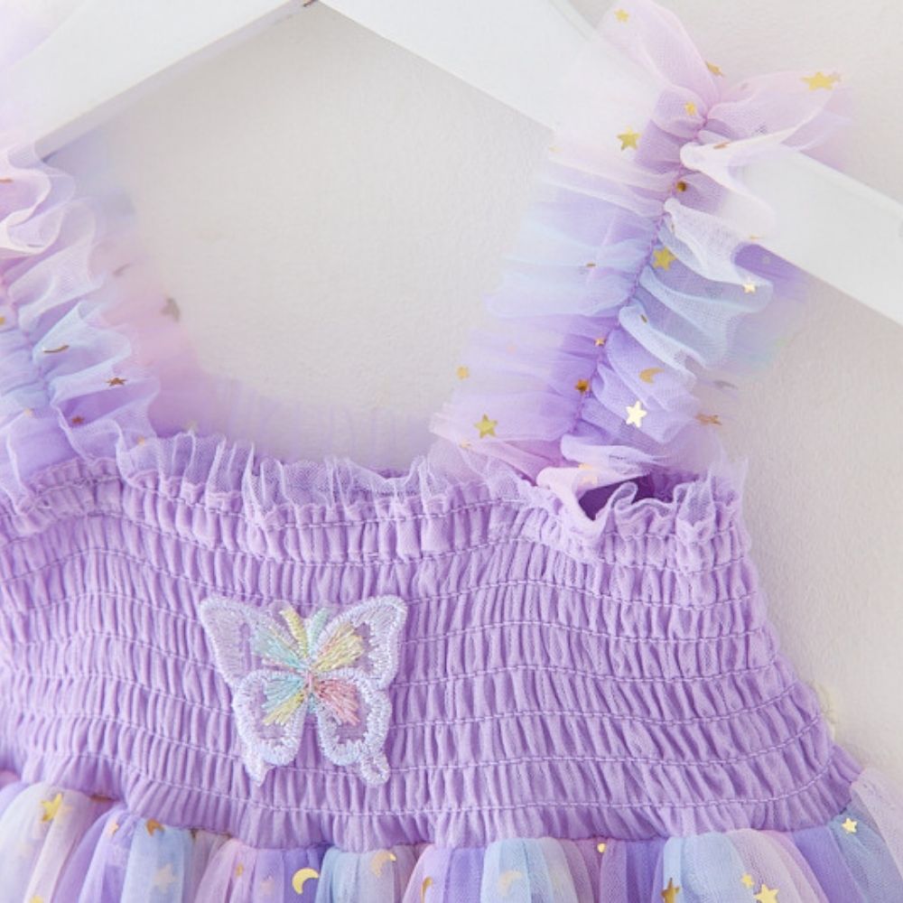 Stylish Butterfly Princess Party Dress For Girls