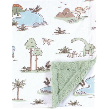 Dinosaur Print Baby Plush Blanket
