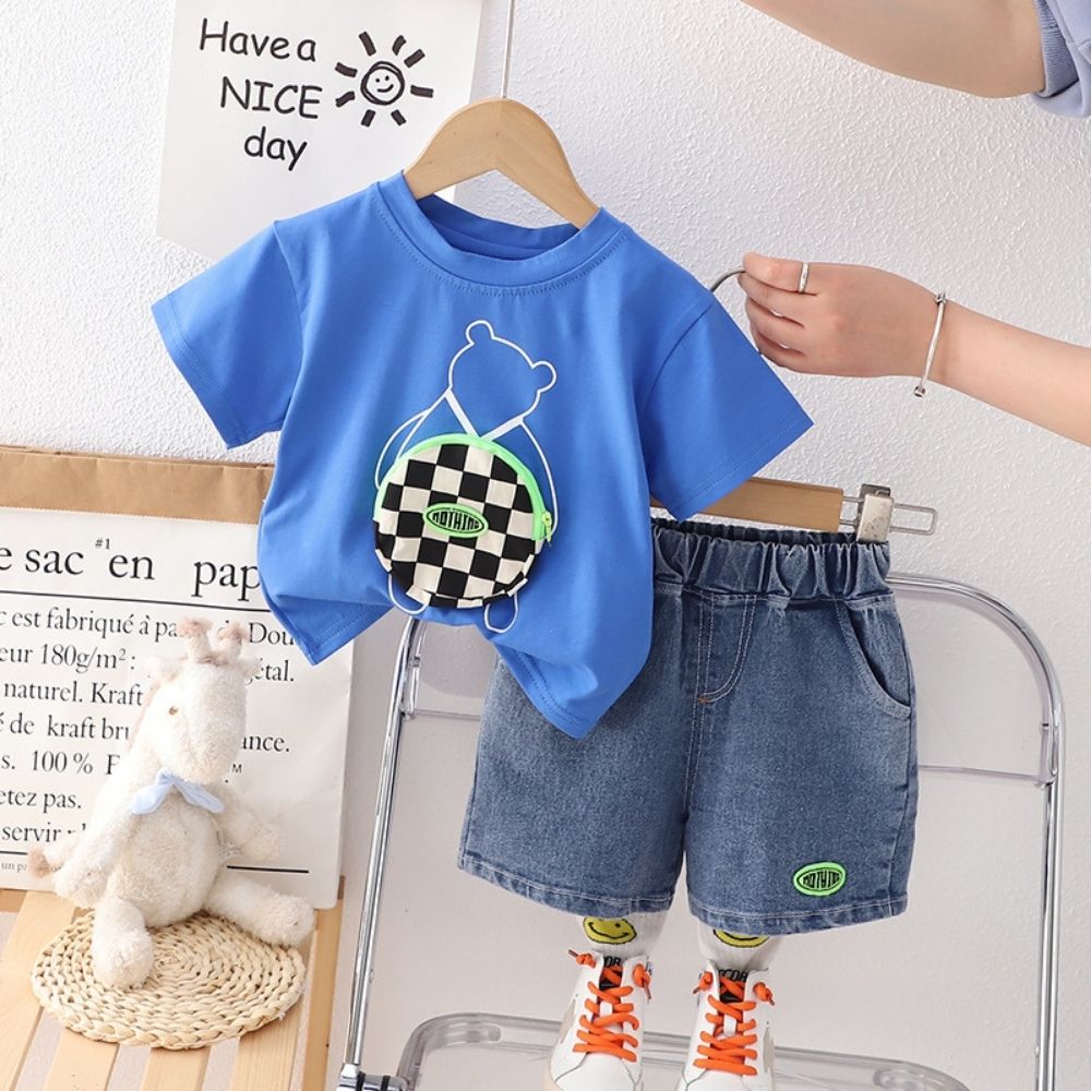 Short Sleeve Dress Sets For Boys