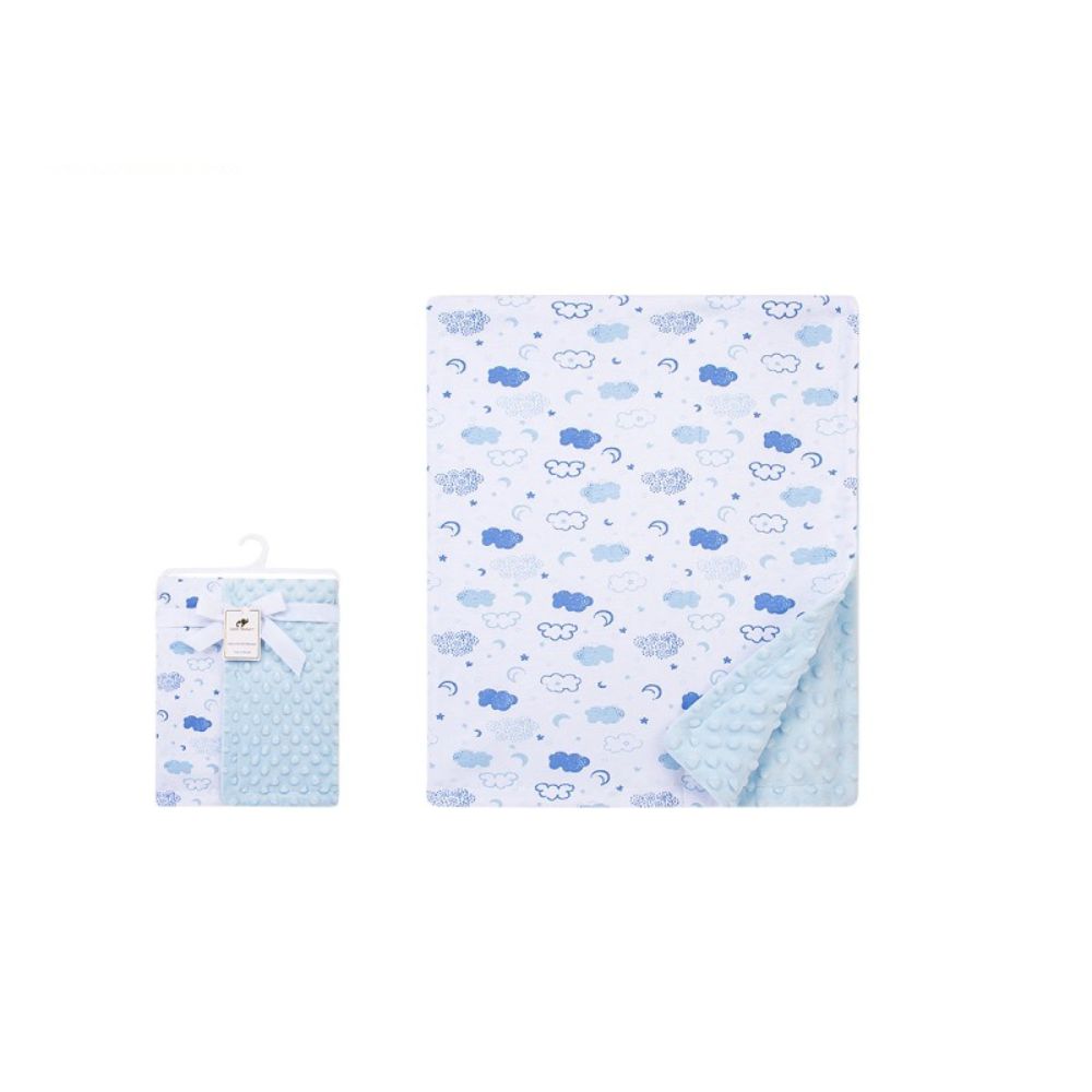 Dotted and Printed Blanket for Kids