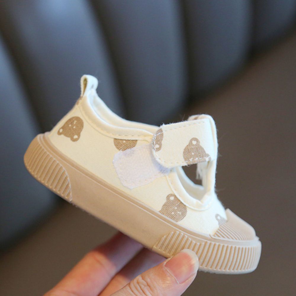 Baby Bear Canvas Sneakers – Soft Sole Toddler Shoes
