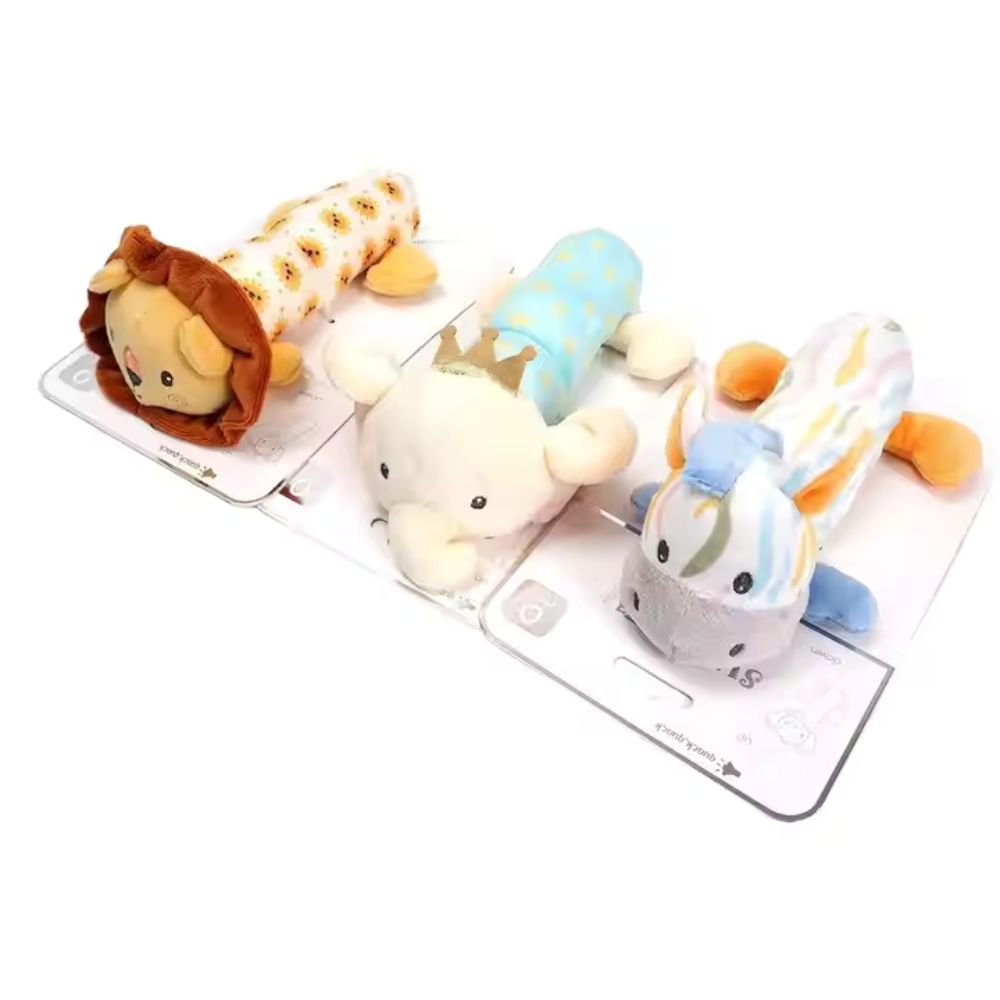 Safari Buddies - Elephant, Zebra, Lion Soft Plush Baby Toys