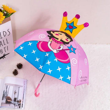 Princess Print Umbrella For Girls