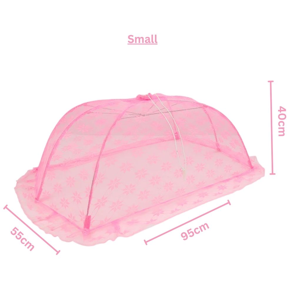 Floral Design Mosquito Net-(Pink)
