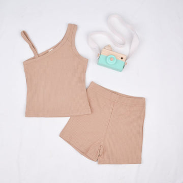 Baby Girl Cotton One Shoulder Tank Top