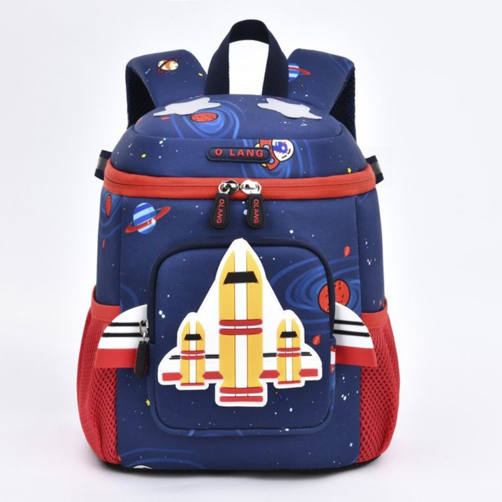 Space Adventure School Bag - Spaceship, Star, UFO, and Planets