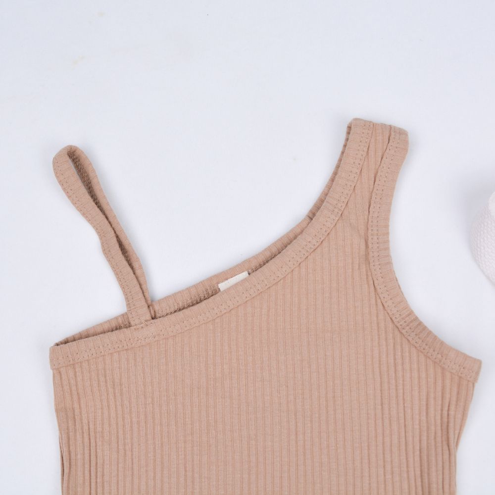 Baby Girl Cotton One Shoulder Tank Top