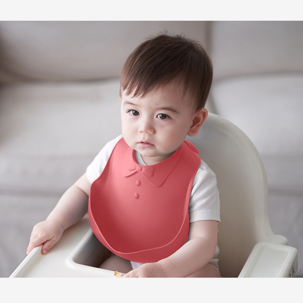 Baby Infant Silicone Bibs With Spoon