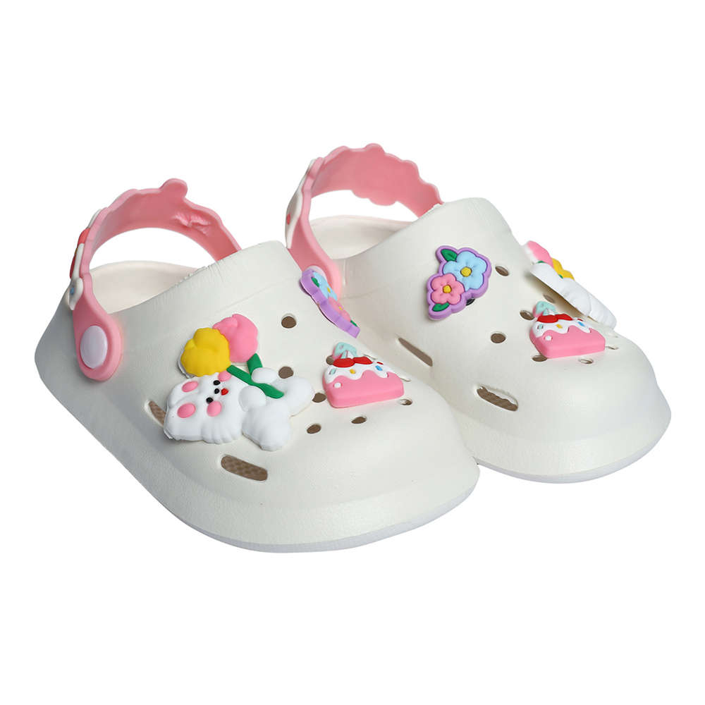 Crocs Rabbit Colorful Bottom Cute Rabbit With Flowers Crocs For Toddlers