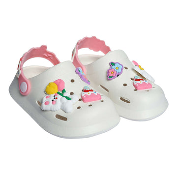 Cute Rabbit With Flowers Crocs For Toddlers