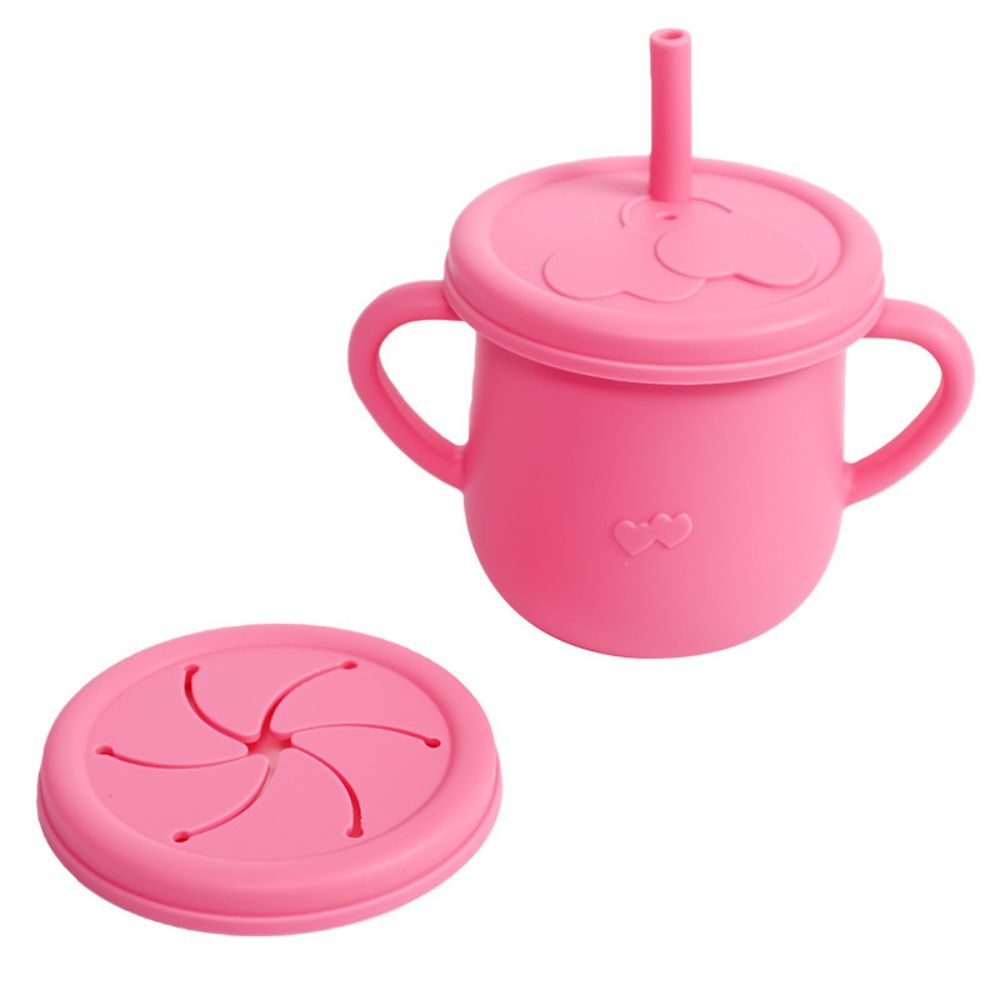 Super Soft Small Portable Silicone Snack And Sipper Cup For Baby