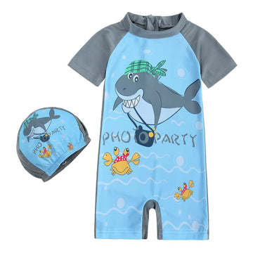 Baby Shark Rash Guard Swimsuit Set