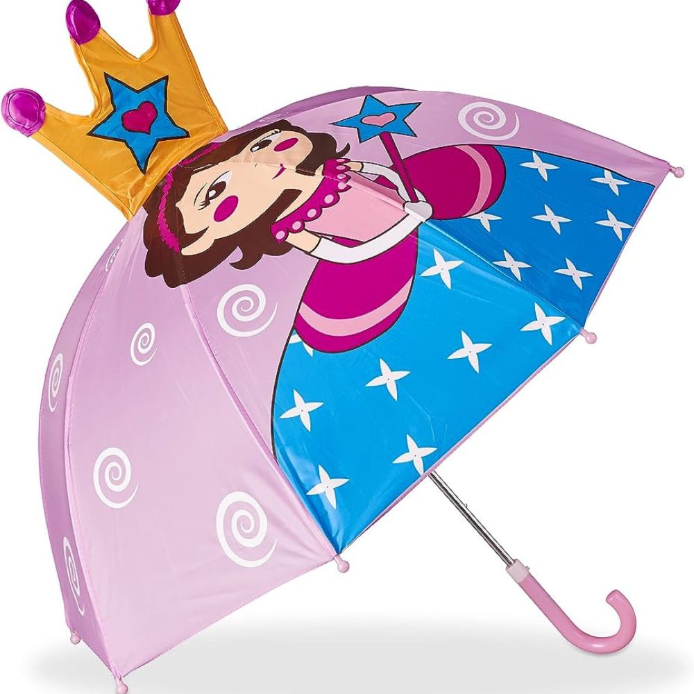 Princess Print Umbrella For Girls