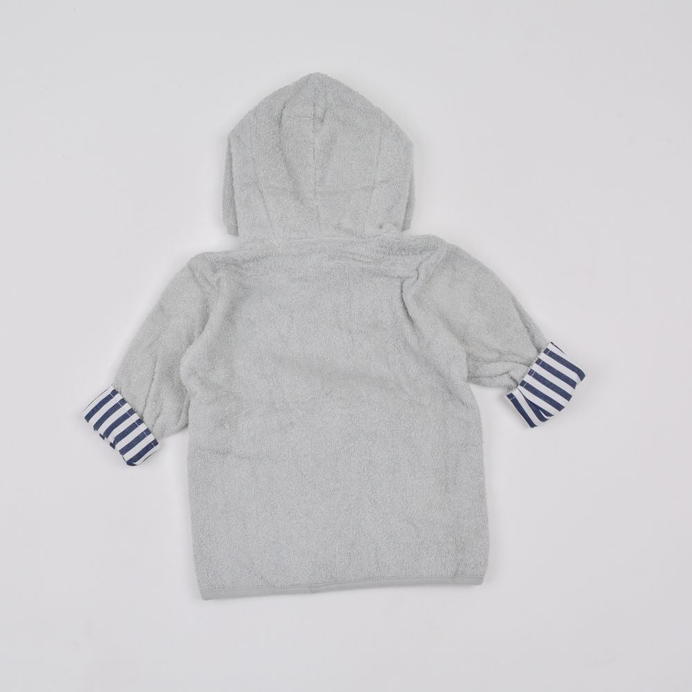 Gentle Elephant Full Sleeves Hooded Soft Cotton Knit Bathrobes - 0 to 9 months