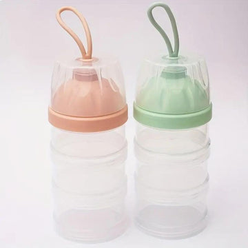 Multi-Compartment Milk Powder and Food Container for Babies