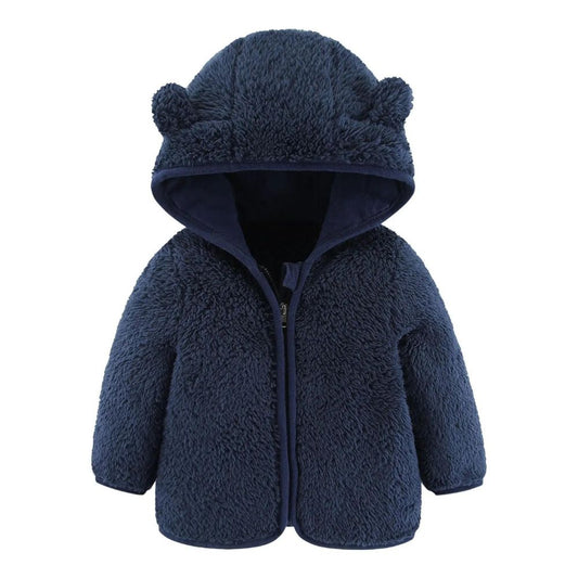 Hooded Fluffy Fleece Zipper Jacket