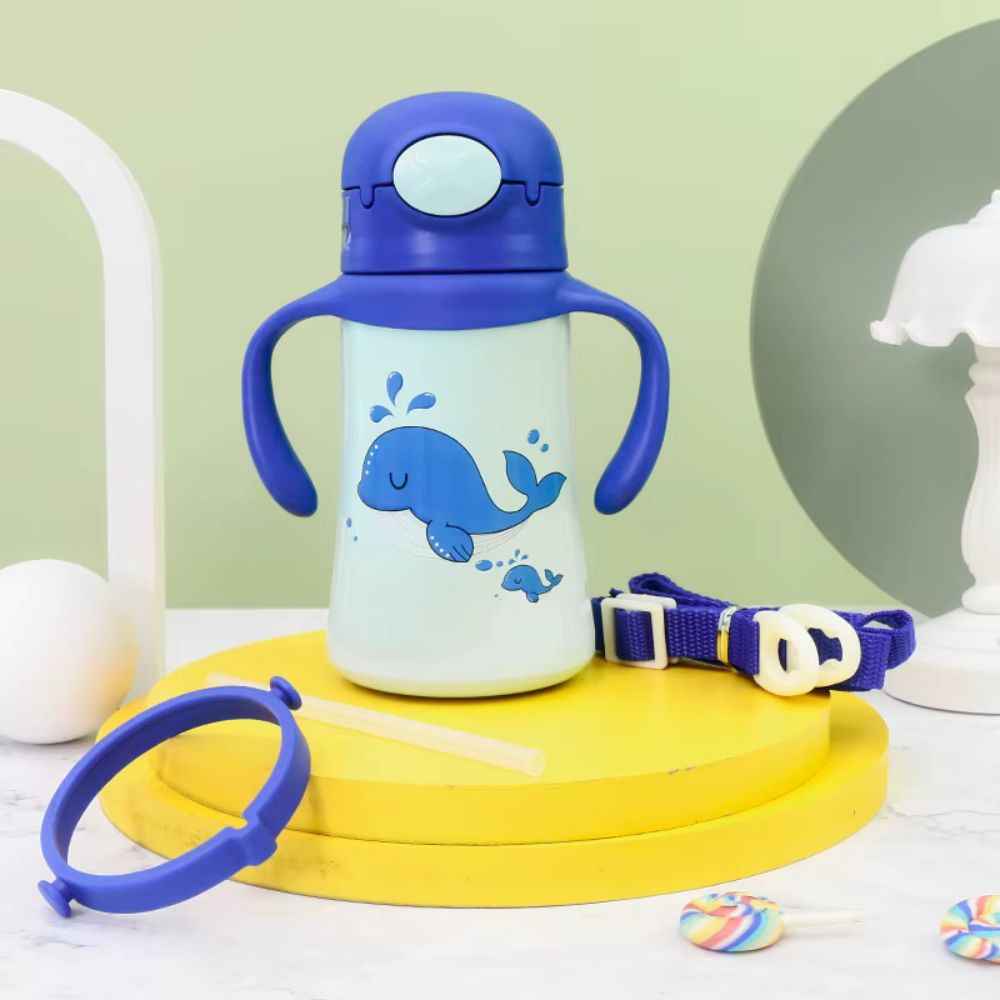 Kids Cartoon Stainless Steel Insulated Sipper Bottle