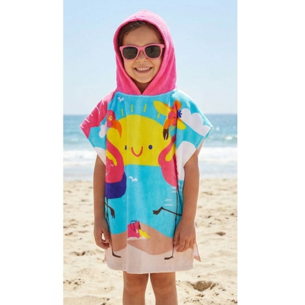 Kids' Hooded Poncho Beach Towel