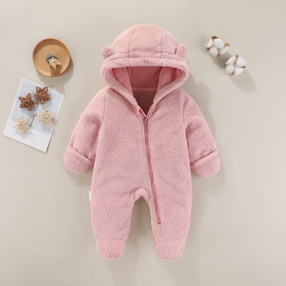 Cozy Teddy Fleece Baby Romper