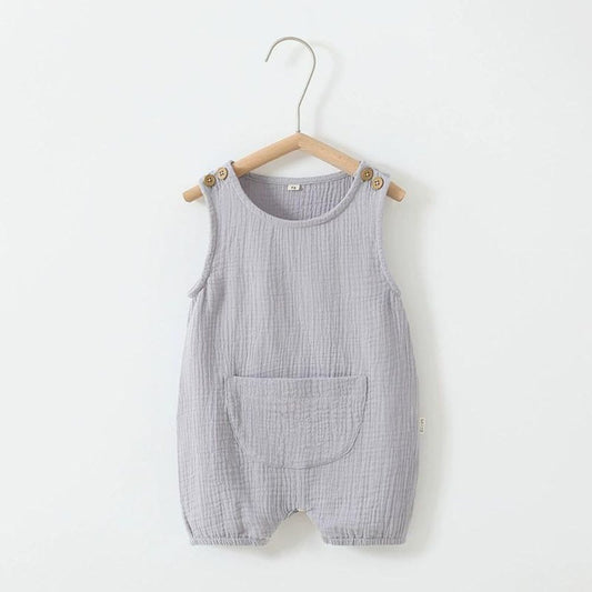 Sleeveless Pocket Jumpsuit for Baby Girl