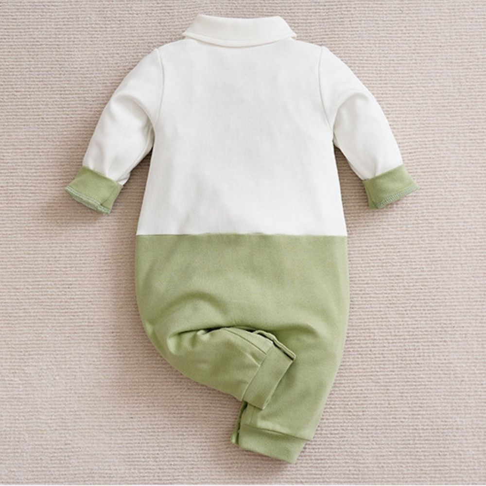 Boys' Long Sleeve Collar Romper