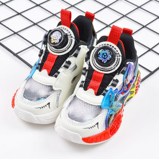 Trending Colorful Sneaker Superhero Led Light Shoes For Kids