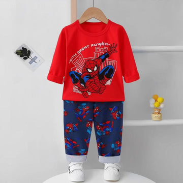 Spiderman Night Dress For Kids Pajamas Set