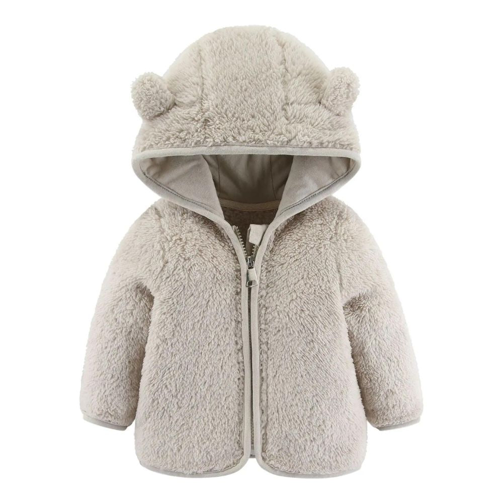 Hooded Fluffy Fleece Zipper Jacket