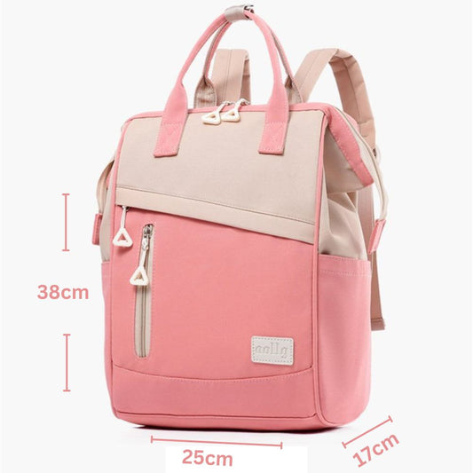 Multi Pocket Diaper Backpack Bag For Mothers With Adjustable Shoulder Straps