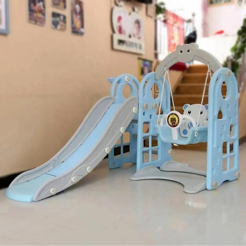 Indoor And Outdoor Slide And Swing Set For Toddler