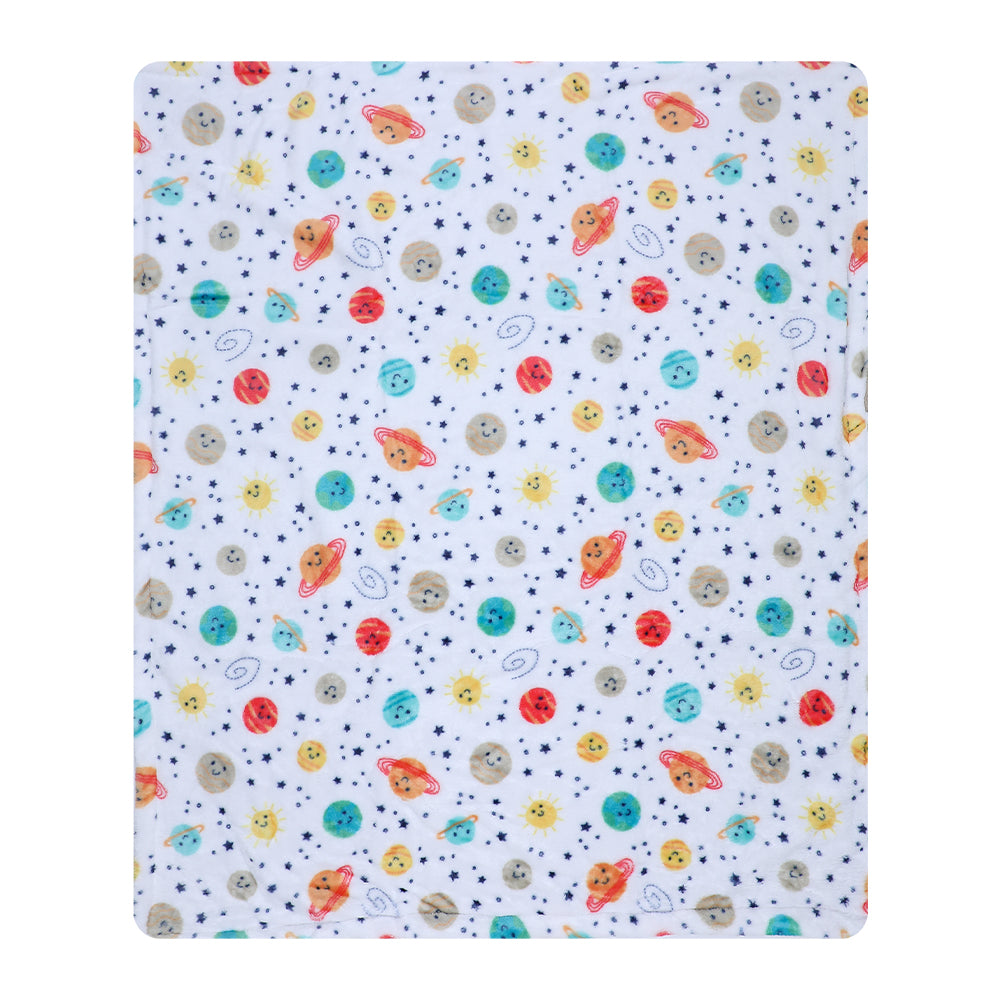 Super Fluffy Cute Emoji Print Blanket For Baby
