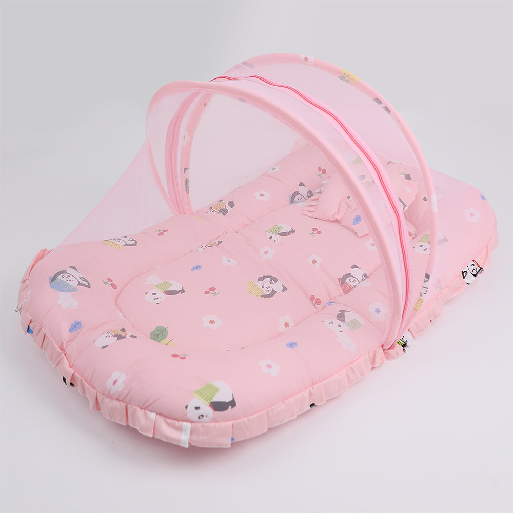 Baby Bedding Set With Mosquito Protection Net & Pillow
