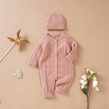 Woolen Knitted Sweater Romper With Cap