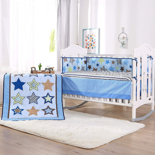 Cotton Crib Bedding Set/ Cot Set - Pack of 7