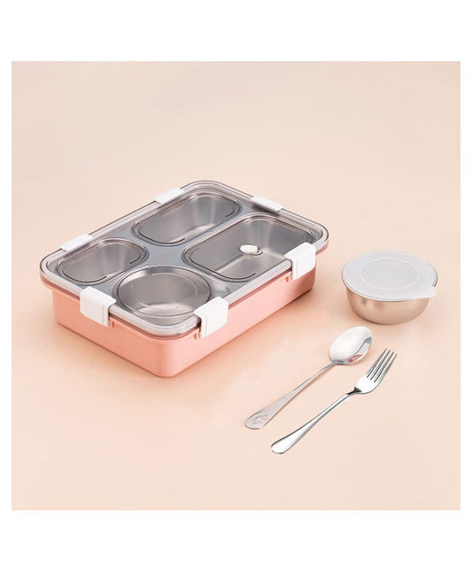 Stainless Steel Lunch Box for Kids with Fork and Spoon, Chopsticks