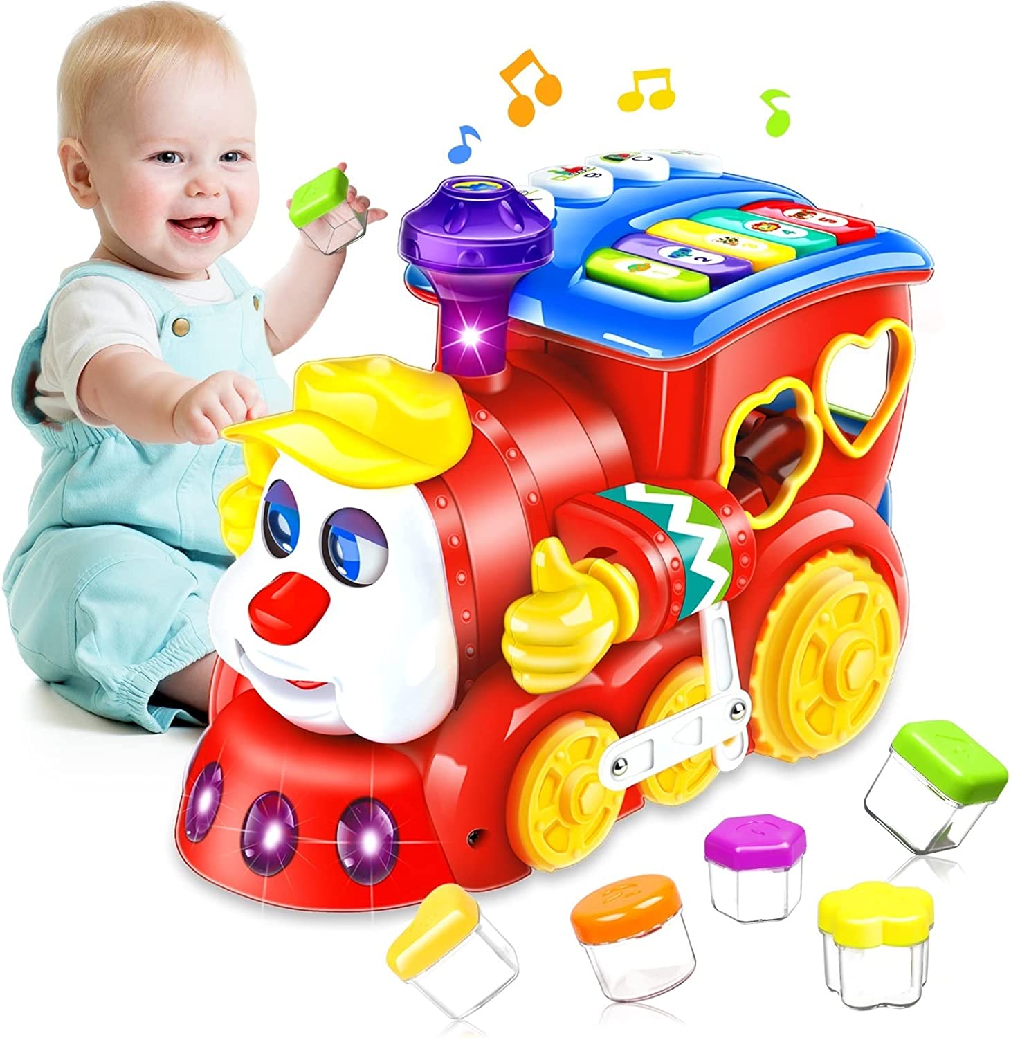Cartoon Train for Baby with Light and Music