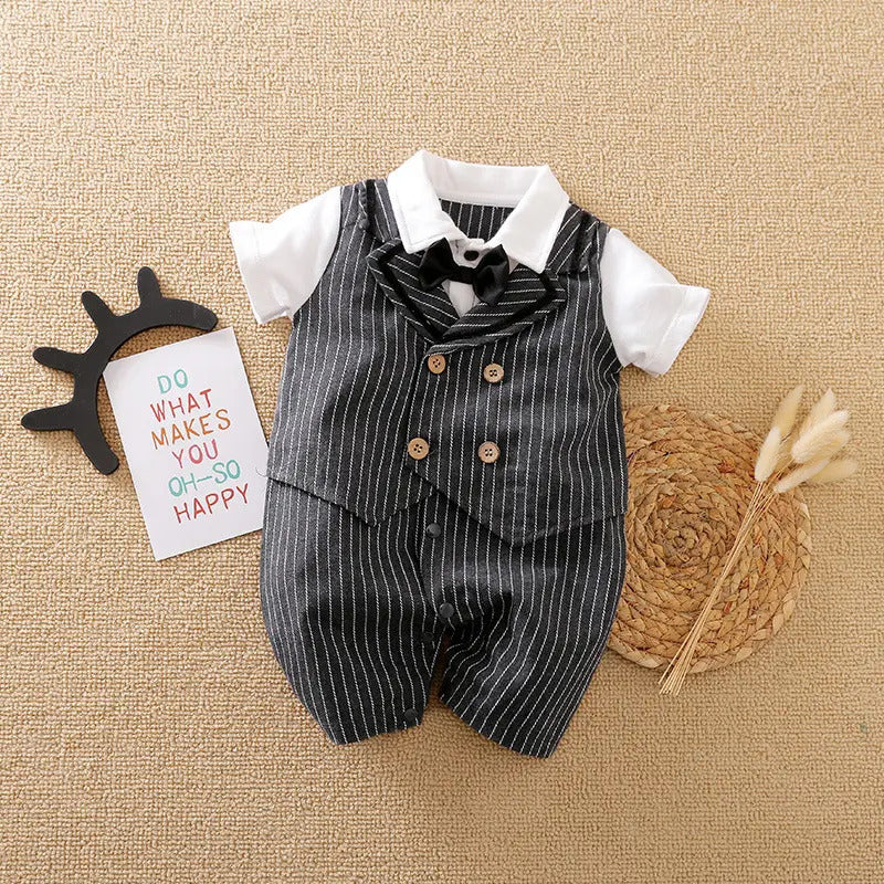 2 In 1 Double Breasted Romper  3-6 M