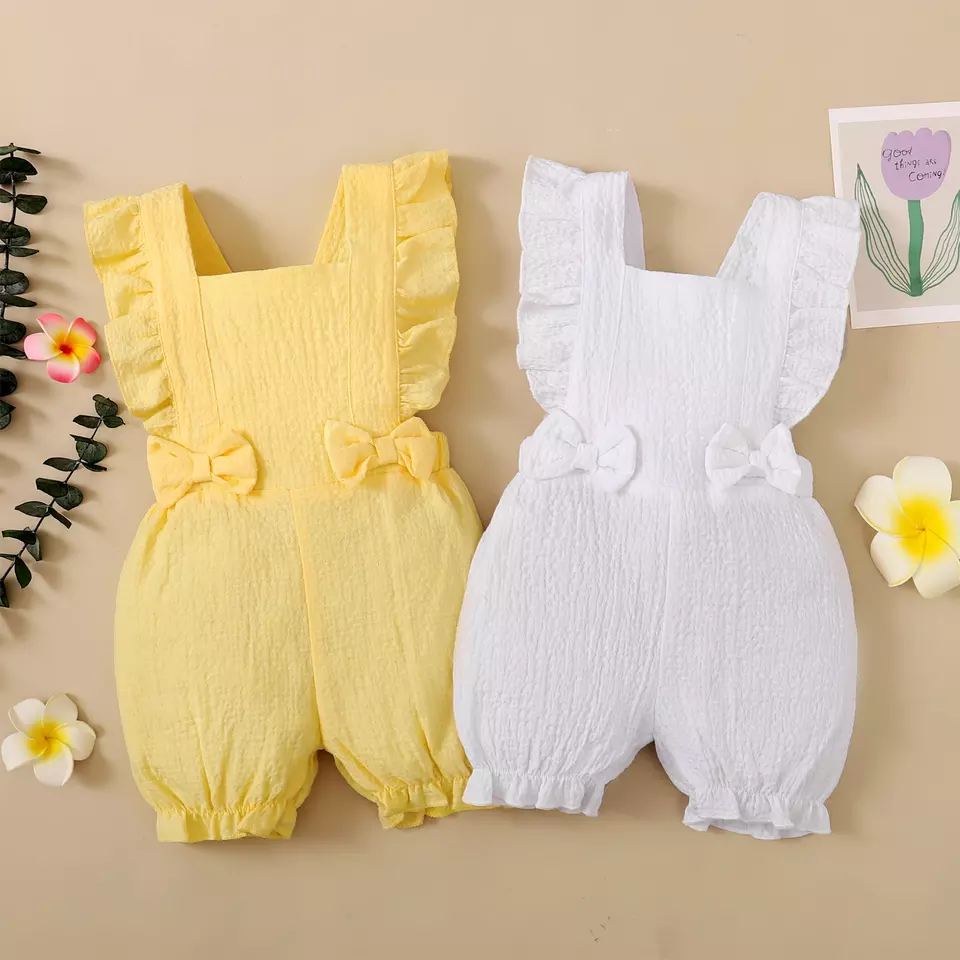 Cotton Sleeveless Baby Girl Rompers
