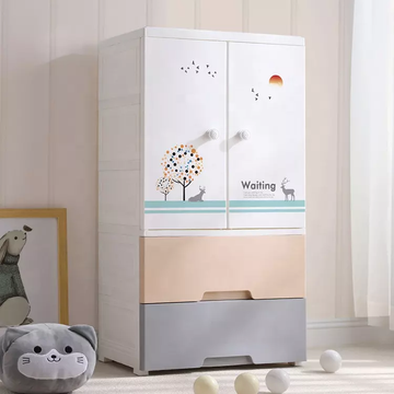 5 Layer Thickened Fibre Plastic Cupboard, Storage Drawers Baby Cabinet