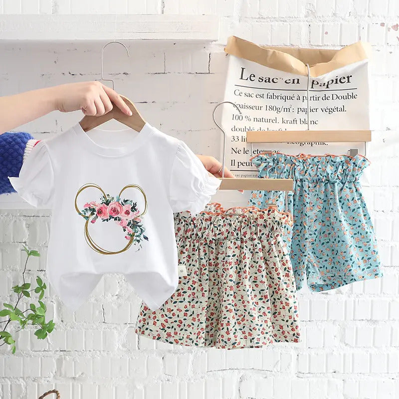 Cotton T-Shirt + Shorts Sets