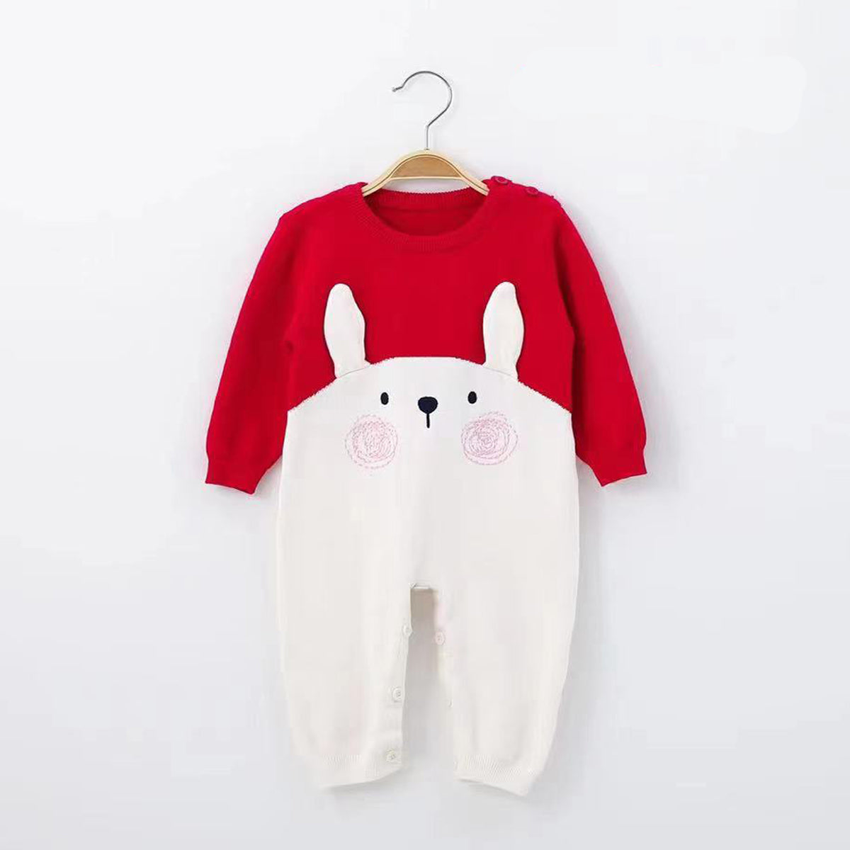 Bunny-Design Full Sleeve Sweater Romper