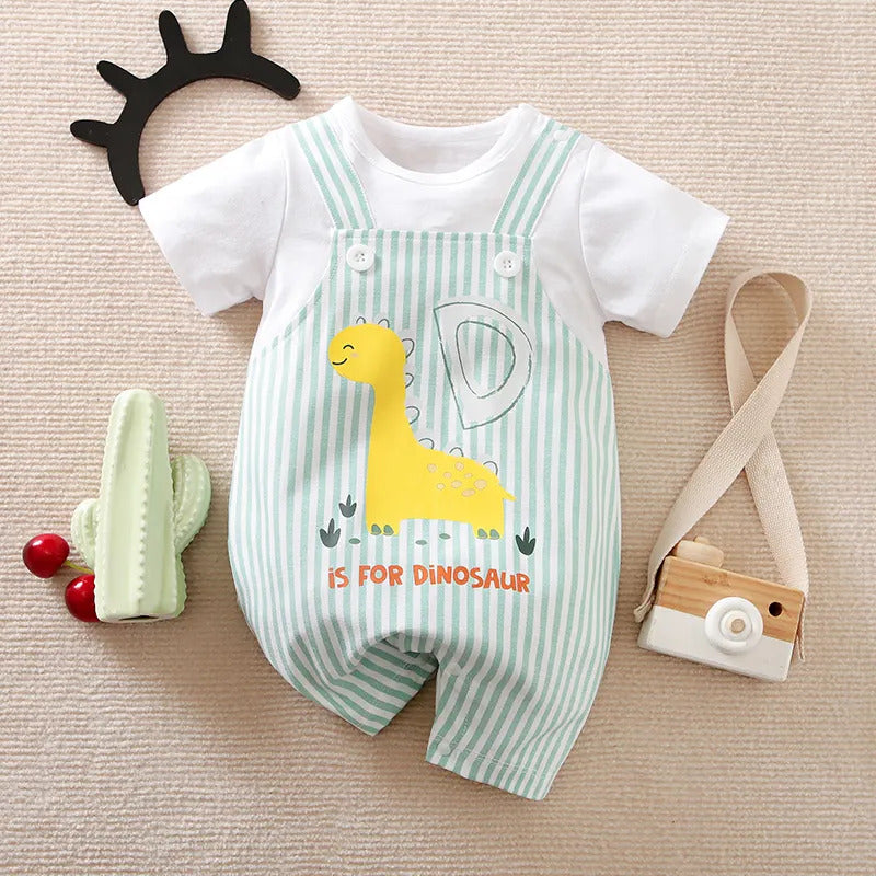Striped Stylish Cotton Romper For Babys